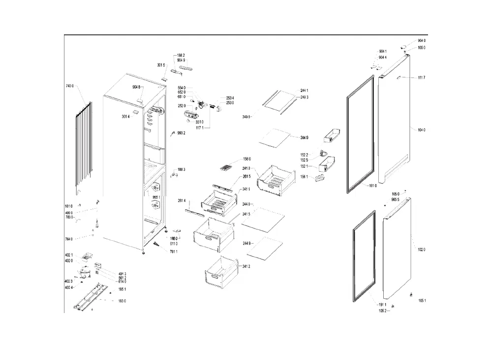 Vue éclatée LADEN BL800W 853921929000