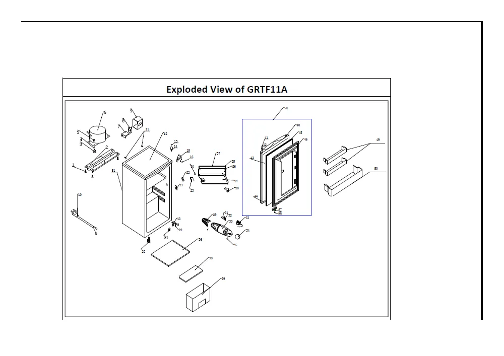 Vue éclatée Glem Gas GRTF11A