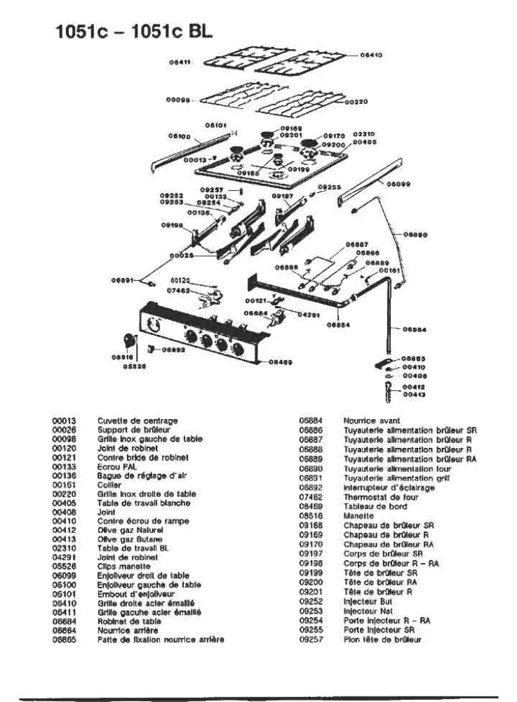 Vue éclatée ROSIERES 1051D 39335567