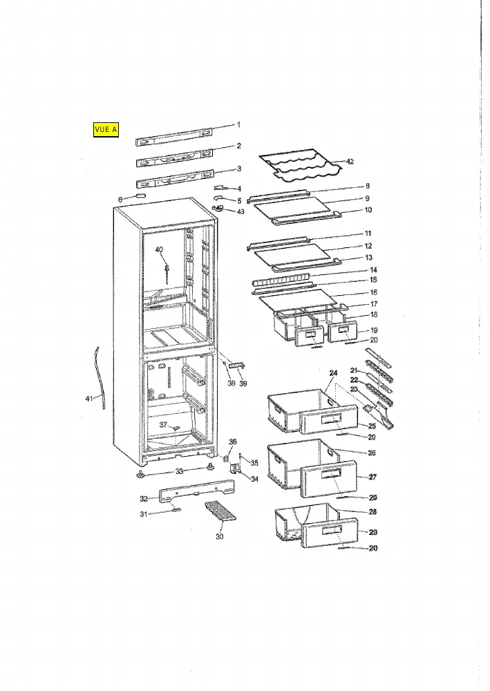 Vue éclatée HOTPOINT-ARISTON EBMH18221VO3 77701
