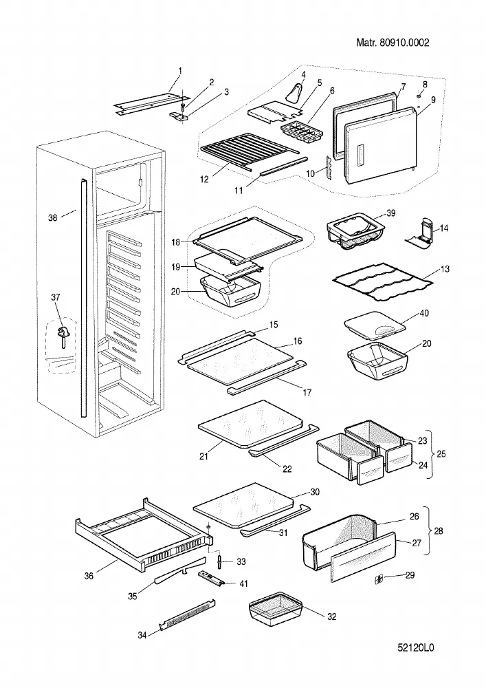 Vue éclatée HOTPOINT-ARISTON BS3022V 75578