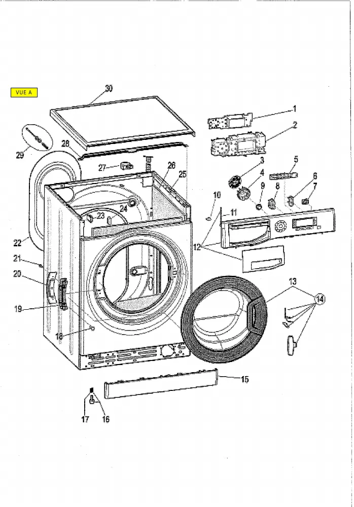 Vue éclatée HOTPOINT-ARISTON WMD922BFR 74856