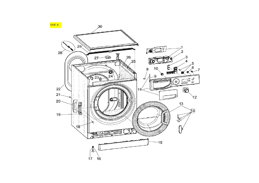Vue éclatée HOTPOINT-ARISTON NS1043CWKEUN NATIS 769991607911