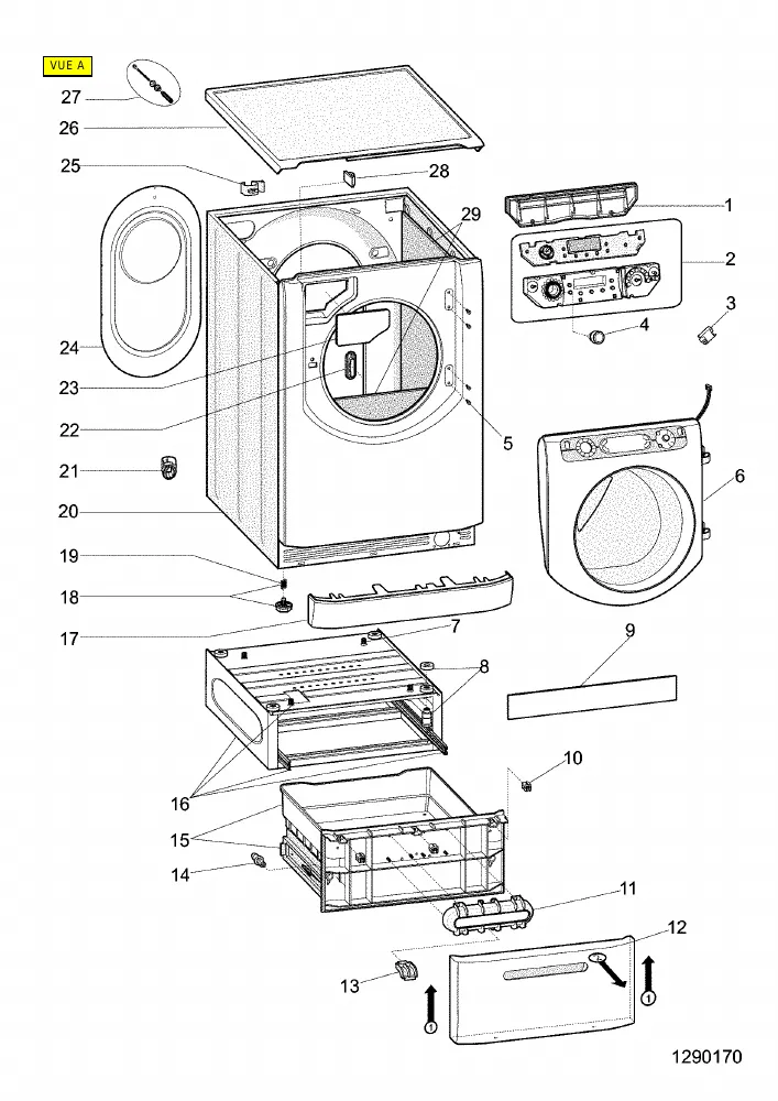 Vue éclatée HOTPOINT-ARISTON AQ9D691UEUVA 69321