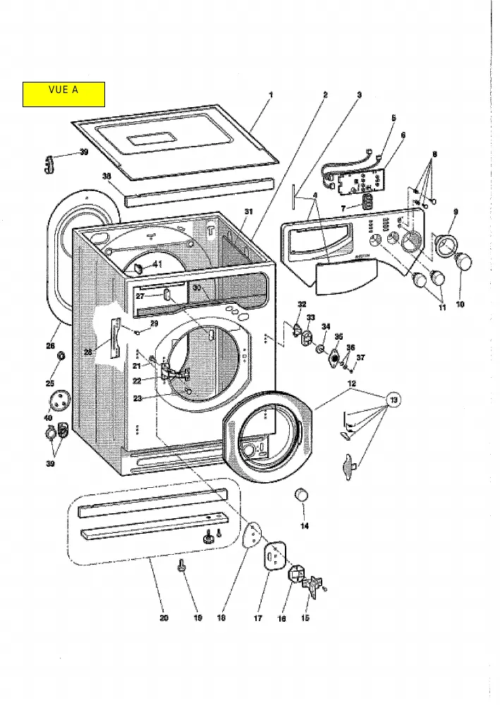 Vue éclatée HOTPOINT-ARISTON CDE129ALL 32570