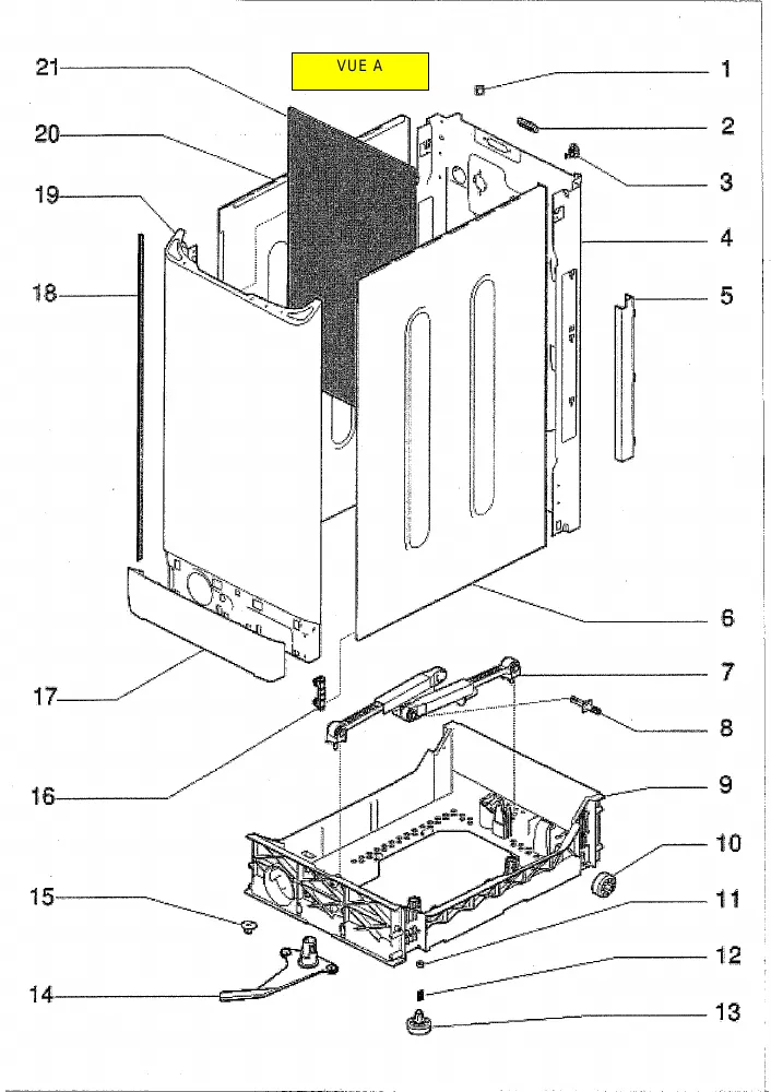 Vue éclatée HOTPOINT-ARISTON AVTL135FR 45124