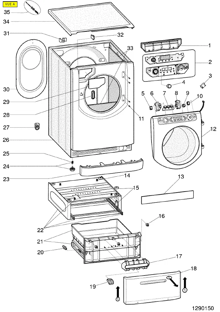 Vue éclatée HOTPOINT-ARISTON AQ8F492UEU 69354