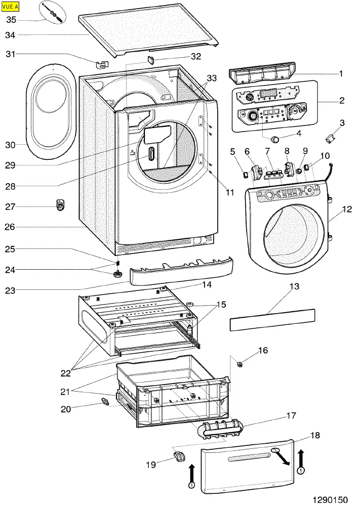 Vue éclatée HOTPOINT-ARISTON AQM8F49UFR 62292