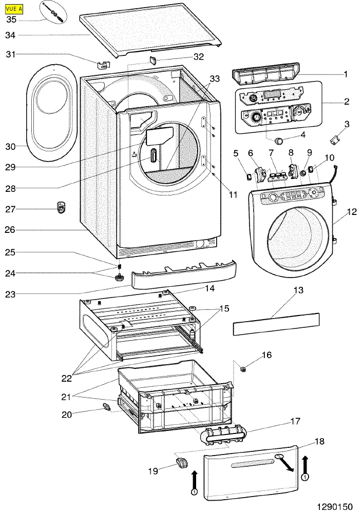 Vue éclatée HOTPOINT-ARISTON AQ9F492UEU 73732