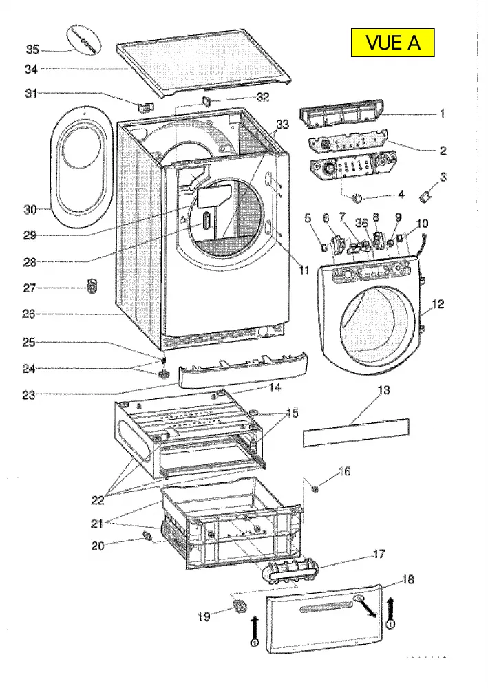 Vue éclatée HOTPOINT-ARISTON AQ7L49UEU 62164
