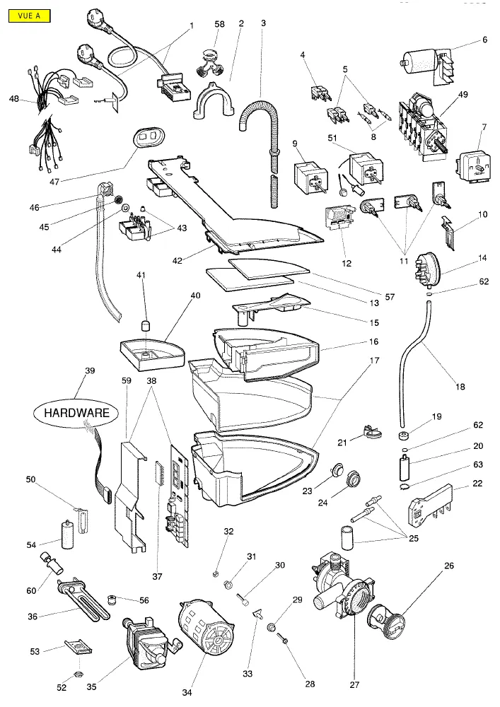 Vue éclatée HOTPOINT-ARISTON AAX106LFR 25698