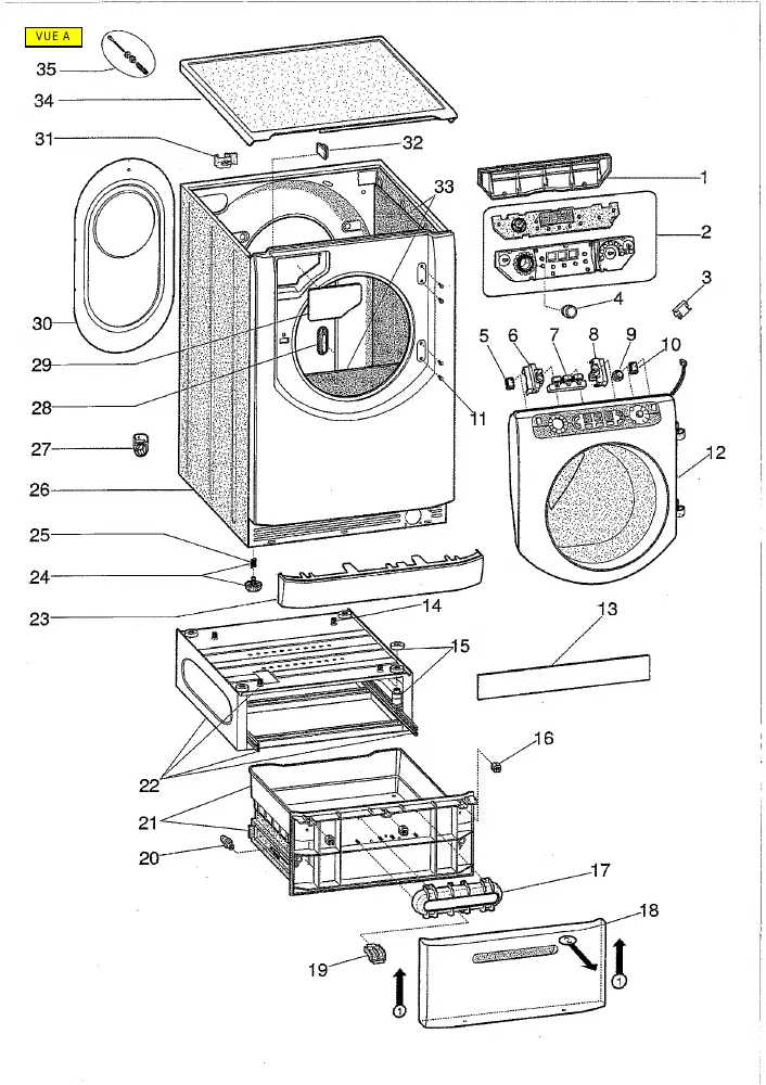 Vue éclatée HOTPOINT-ARISTON AQ9F491UFRV 69318