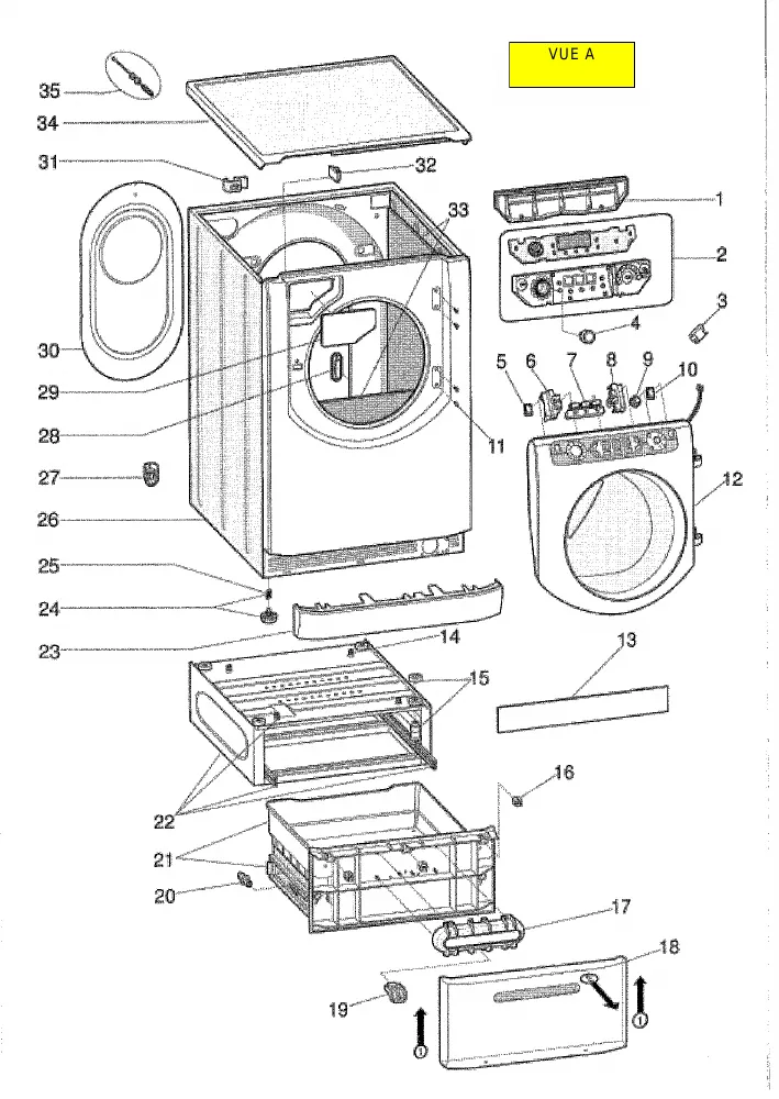 Vue éclatée HOTPOINT-ARISTON AQ8F29UFR 62307