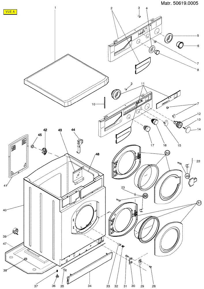 Vue éclatée HOTPOINT-ARISTON AL125WFR 17398