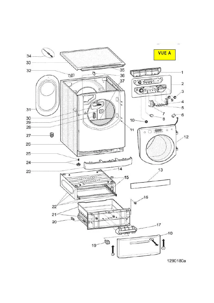 Vue éclatée HOTPOINT-ARISTON AQ83F29FR 888720100