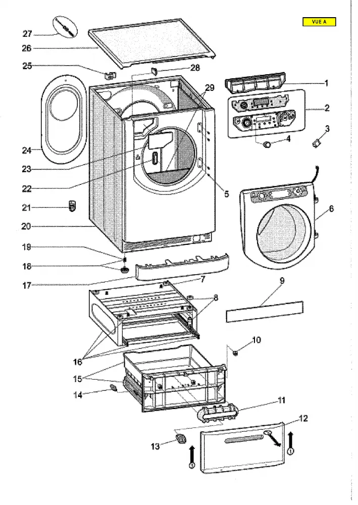 Vue éclatée HOTPOINT-ARISTON AQM9D49UEUA 66299