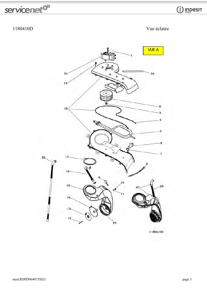 Vue éclatée HOTPOINT-ARISTON RDPD96407JXEU 00287