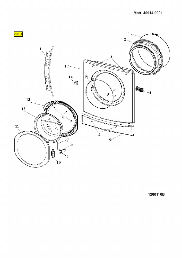 Vue éclatée HOTPOINT-ARISTON AVXXF147FR 37723