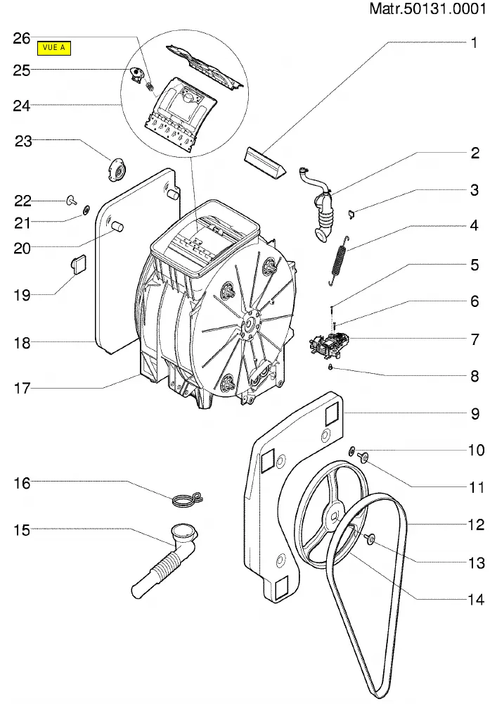 Vue éclatée HOTPOINT-ARISTON AVTL119FR 30461