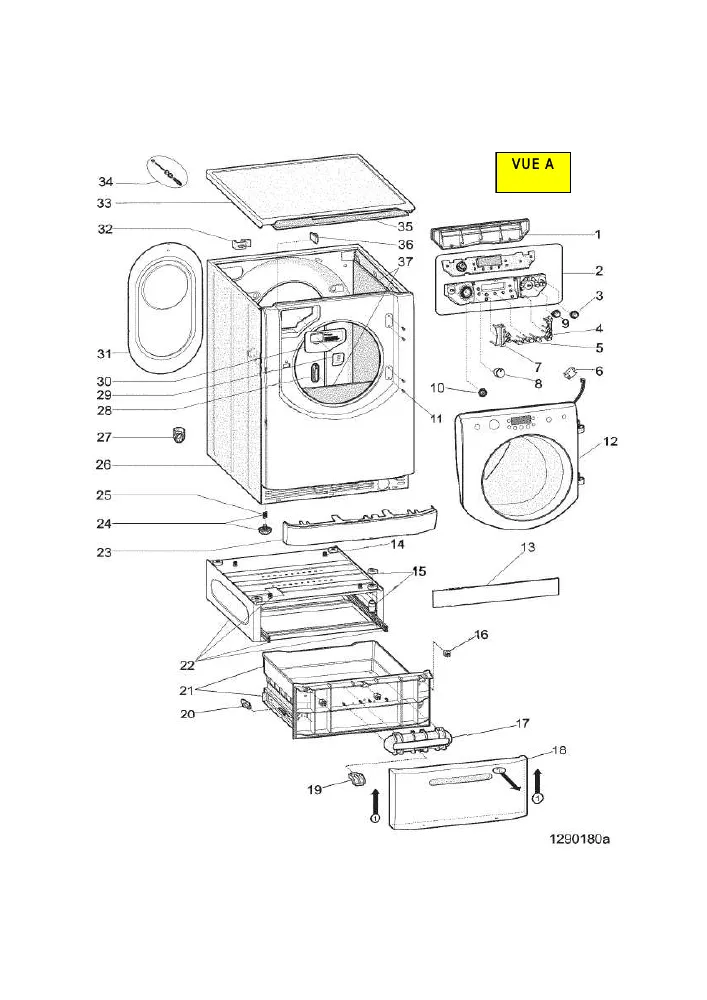 Vue éclatée HOTPOINT-ARISTON PWAQ92F29FR 89954