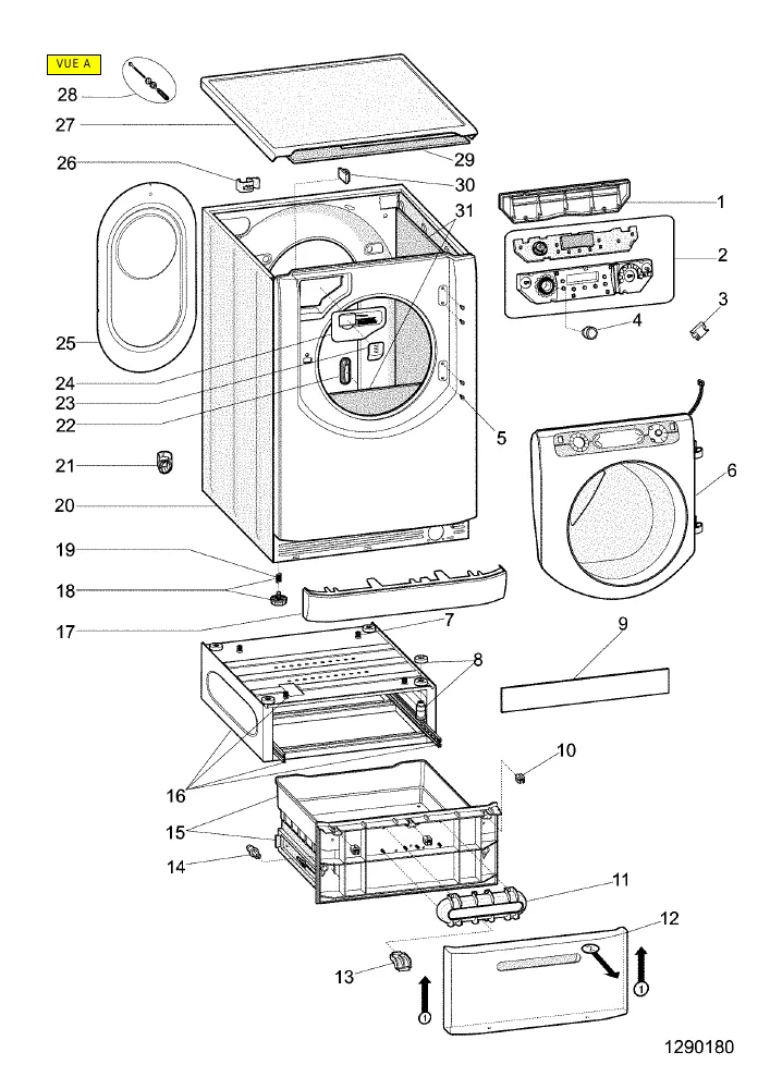 Vue éclatée HOTPOINT-ARISTON AQ103D49FR 76664