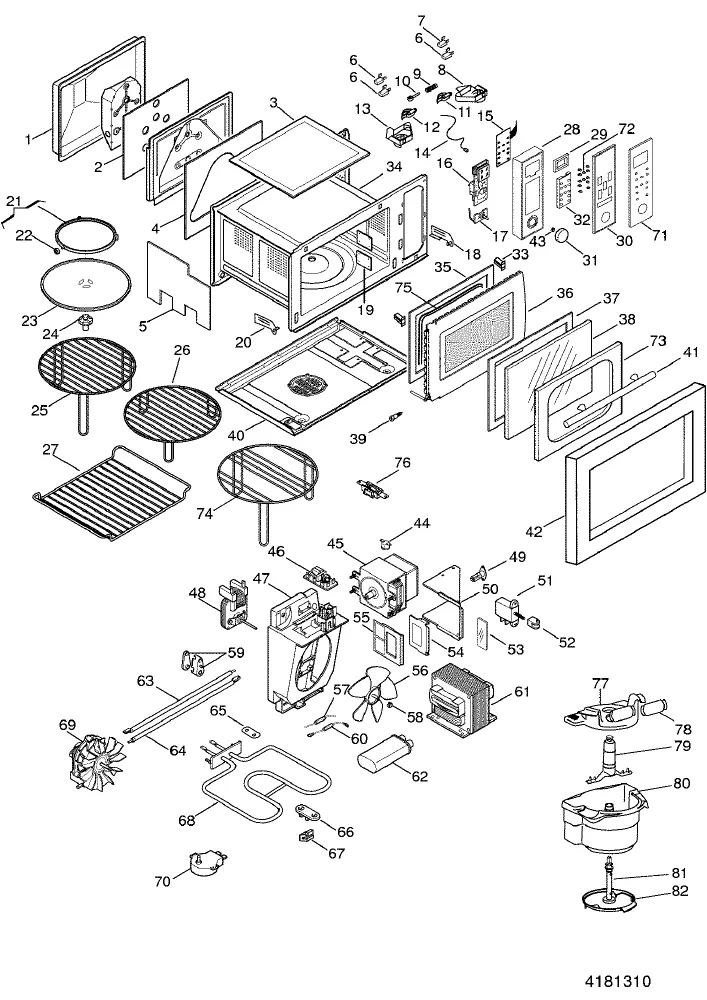 Vue éclatée HOTPOINT-ARISTON MW323IX 22393