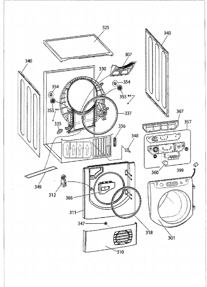 Vue éclatée HOTPOINT-ARISTON AQCF851BUFR 61408