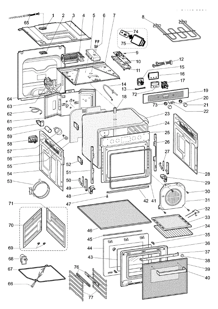 Vue éclatée HOTPOINT-ARISTON FQ99C.1WH.HA FQ99C.1WH.HA 53795