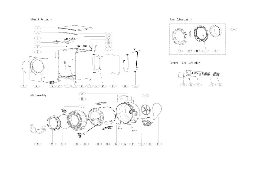 Vue éclatée TECNOLEC FT8WH2