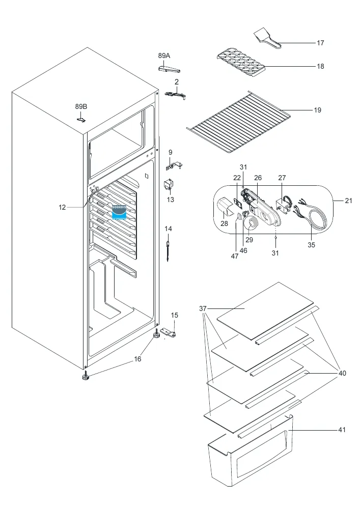 Vue éclatée DOMEOS DP240VE20