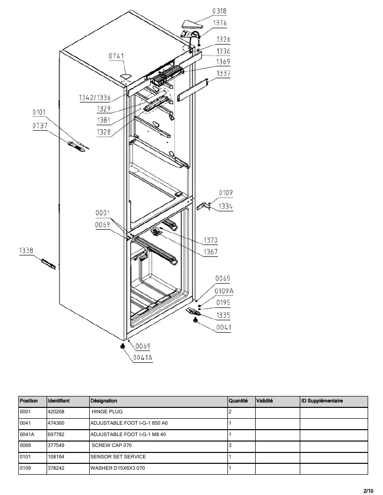 Vue éclatée PANASONIC NR-BN31AW2-E