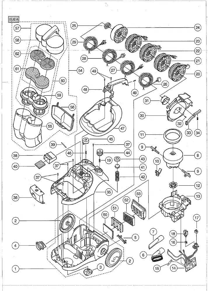 Vue éclatée PANASONIC MCE8011 MC.E8011