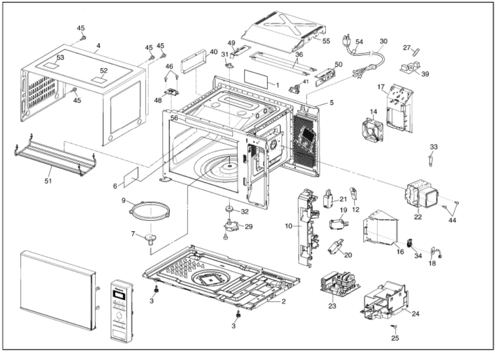 Vue éclatée PANASONIC NN-GD351WEPG NN.GD351WEPG NNGD351WEPG
