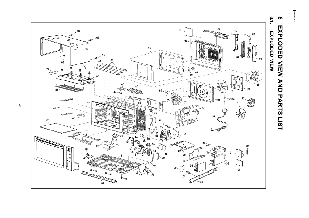 Vue éclatée PANASONIC NN-CS596SEPG NN.CS596SEPG NNCS596SEPG