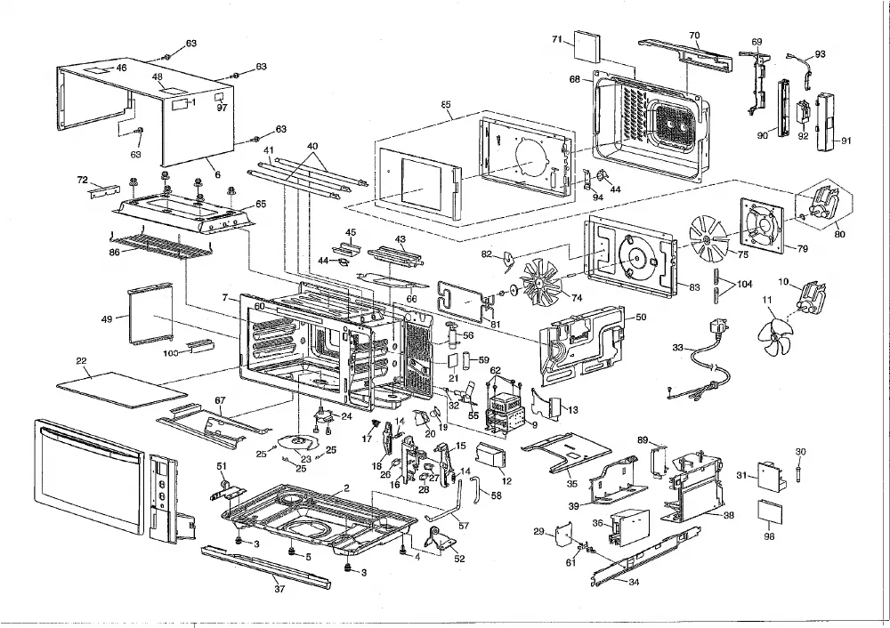 Vue éclatée PANASONIC NN.CS596S NNCS596S
