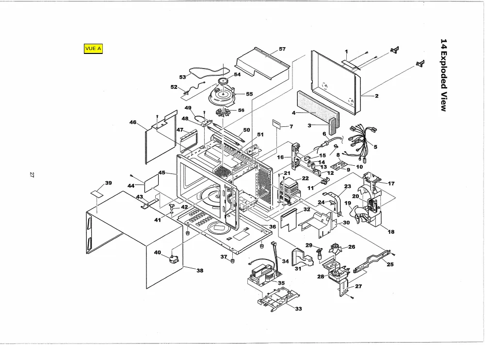 Vue éclatée PANASONIC NN-L564WB NN.L564WB NNL564WB
