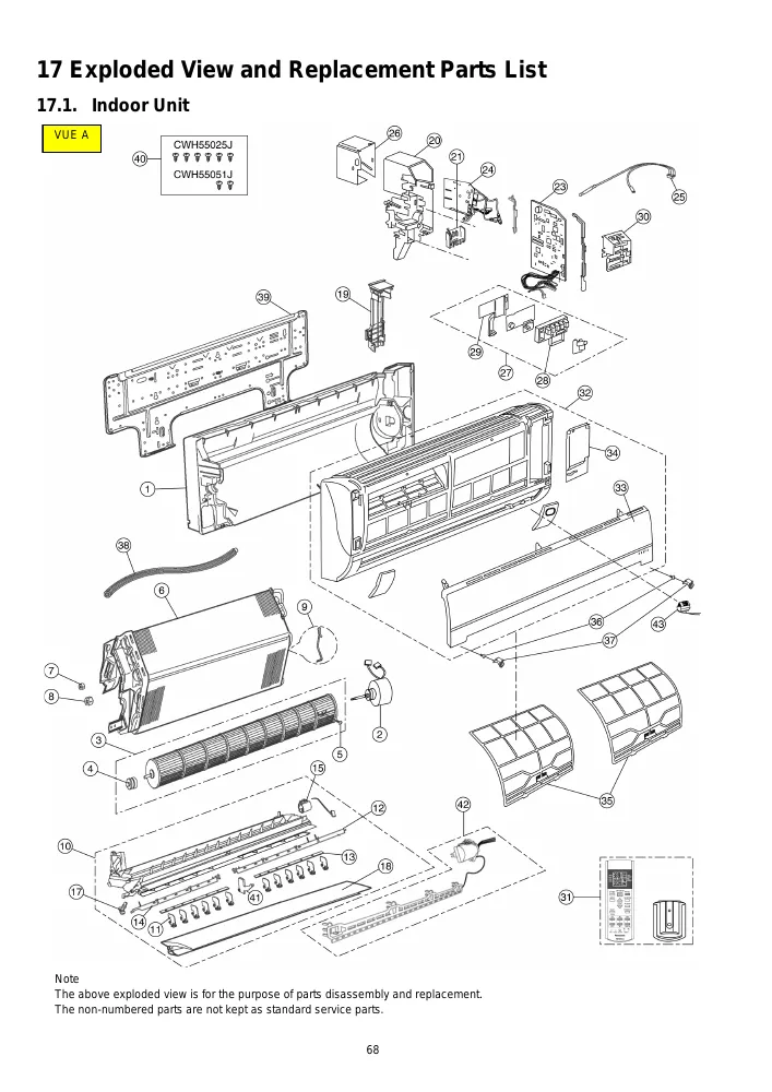 Vue éclatée PANASONIC CSE7GKEW