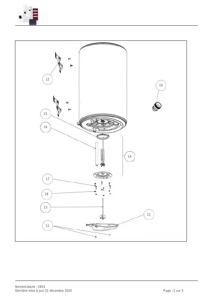 Vue éclatée THERMOR 861511 BLINDE