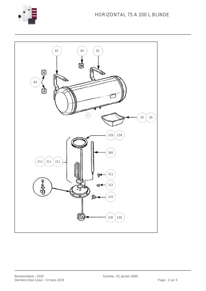 Vue éclatée THERMOR 283014