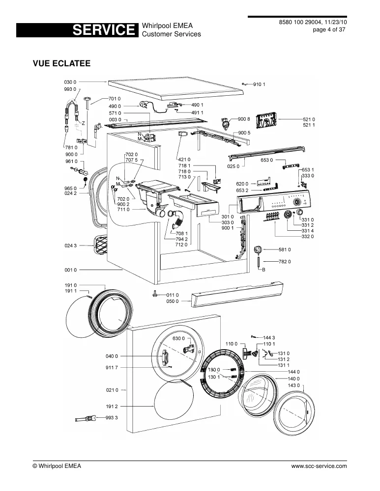 Vue éclatée LADEN FL1269 858010029004