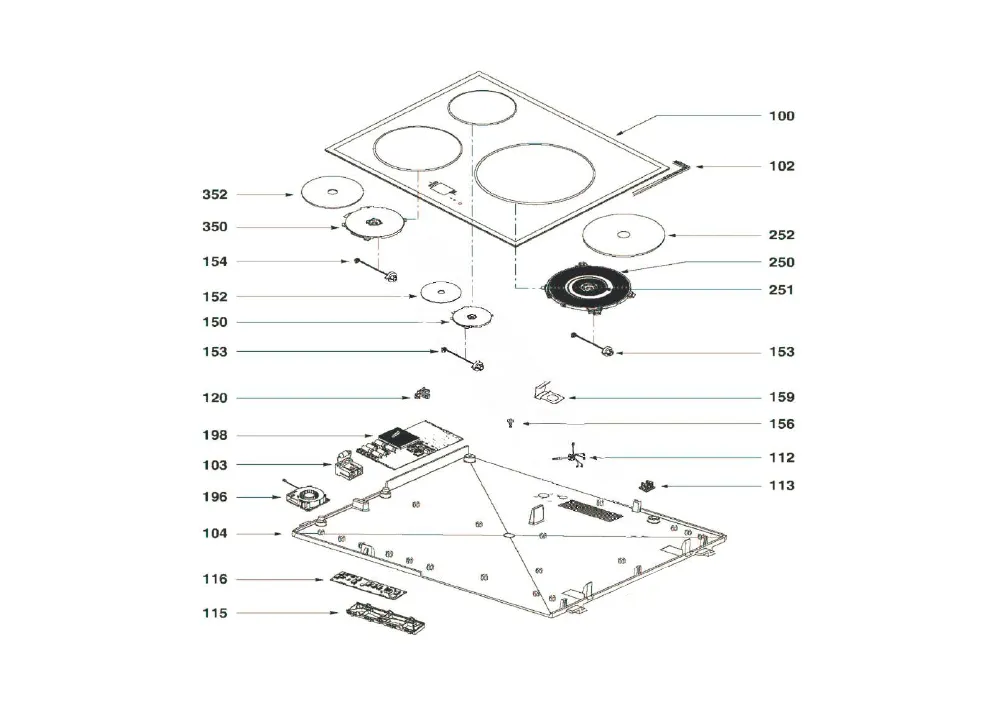 Vue éclatée BRANDT TI126B TI126B1