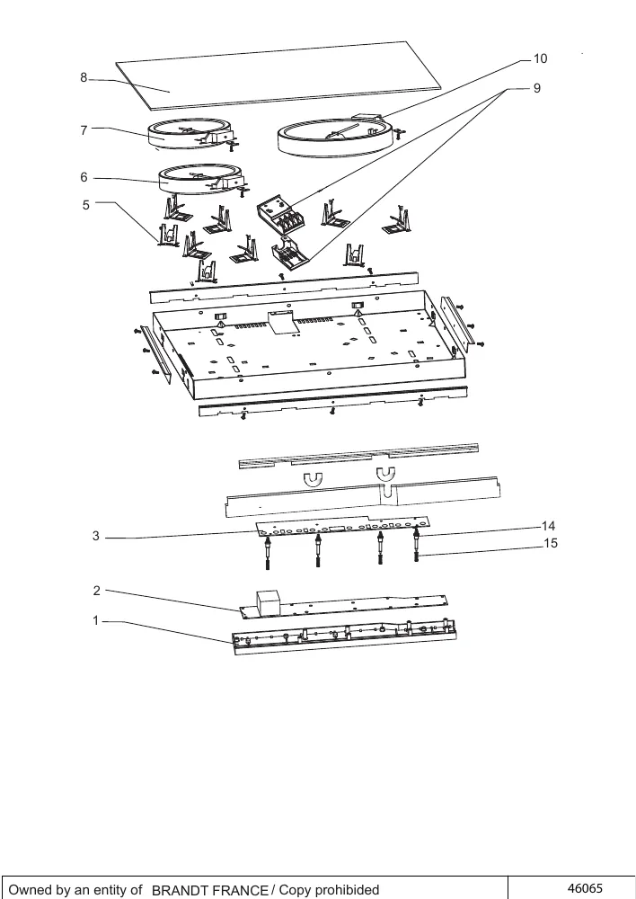 Vue éclatée BRANDT BPV6321B BPV6321B2