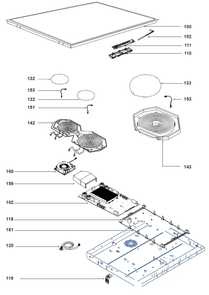Vue éclatée BRANDT BPI6327X BPI6327X1