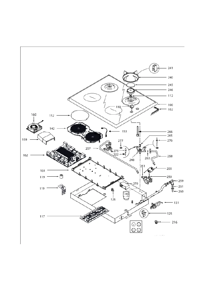 Vue éclatée BRANDT BPI6413BM BPI6413BM1