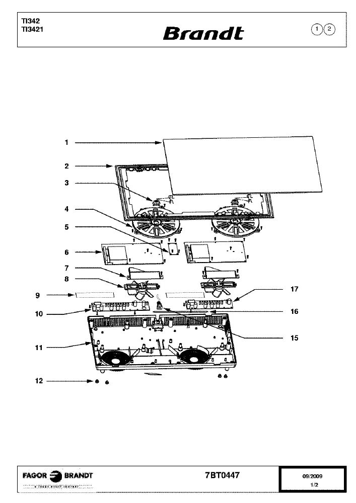 Vue éclatée BRANDT TI342 TI3421