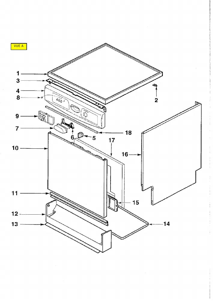 Vue éclatée BRANDT TE301 10F2BRFFB