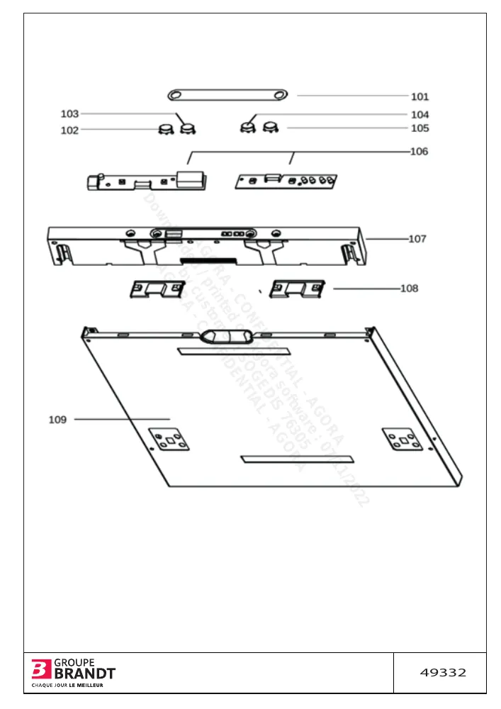 Vue éclatée BRANDT DWJ127DS-01