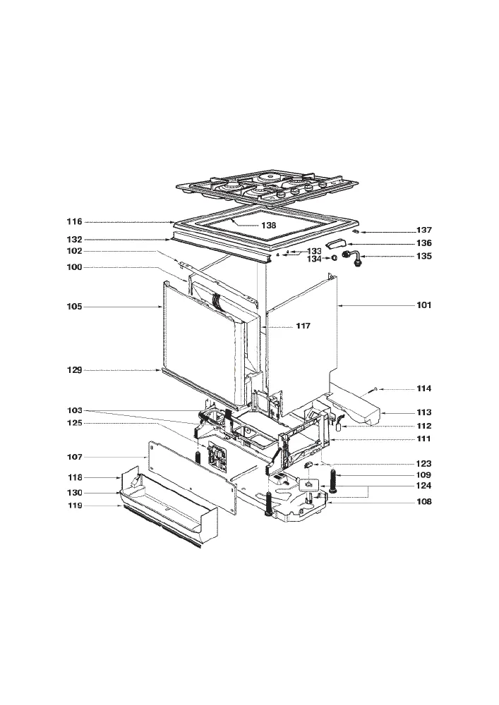 Vue éclatée BRANDT AK600 AH8HBRFFA