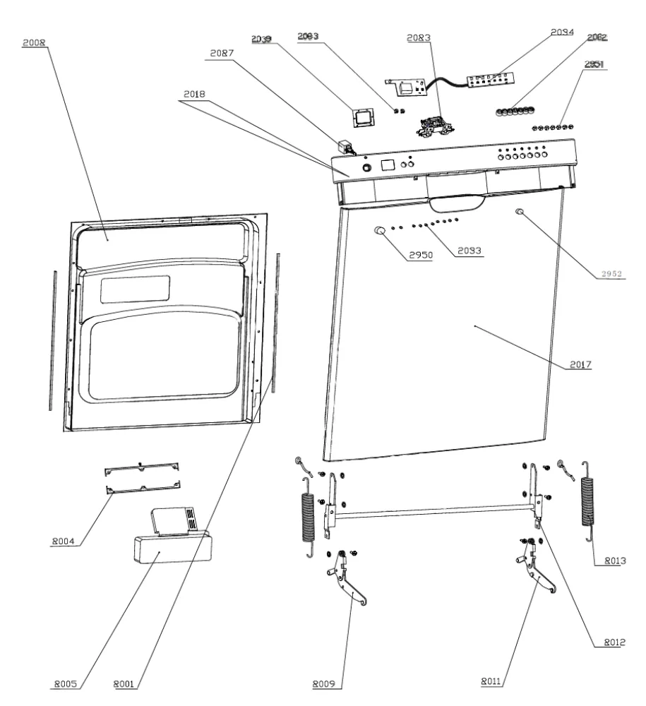 Vue éclatée BRANDT 2LF-458X 926010037
