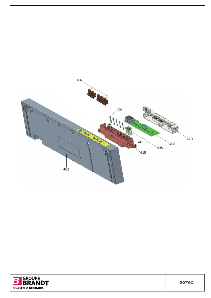 Vue éclatée BRANDT BDFI532QA BDFI532QA-01